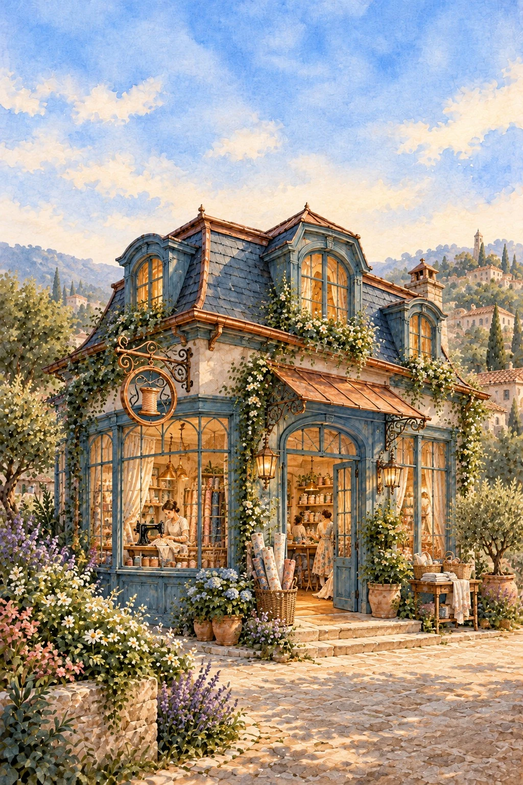 Construção e jardim da Casa da Costura